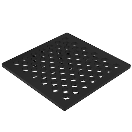 Newport Brass 4" Square Shower Drain in Flat Black 233-407-56
